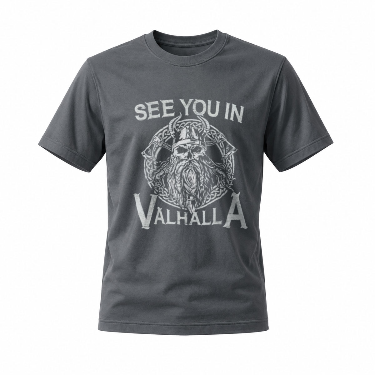 See You in Valhalla Viking Skull T-Shirt Men's Black - Image 6