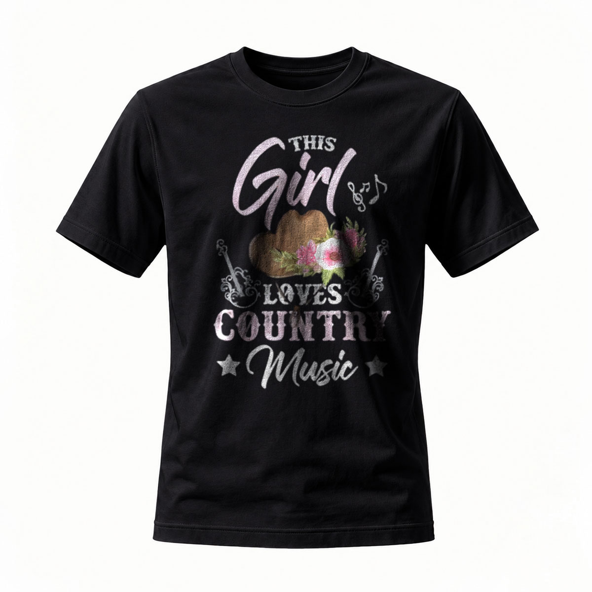 This Girl Loves Country Music T-Shirt Women's Casual Wear