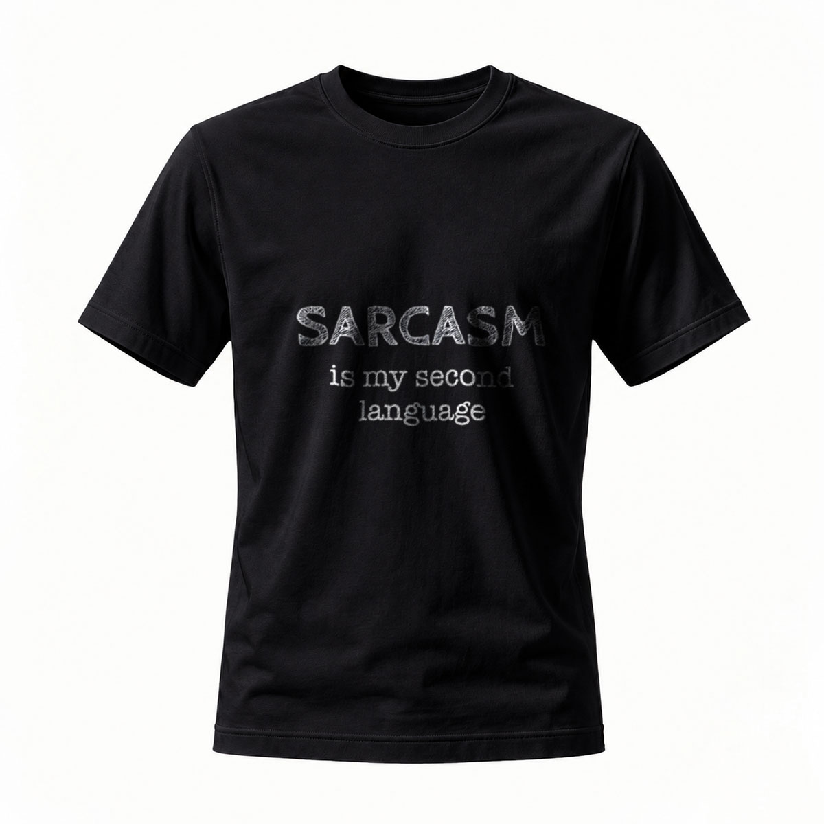 Sarcasm Is My Second Language T-Shirt Men's Funny Casual Wear
