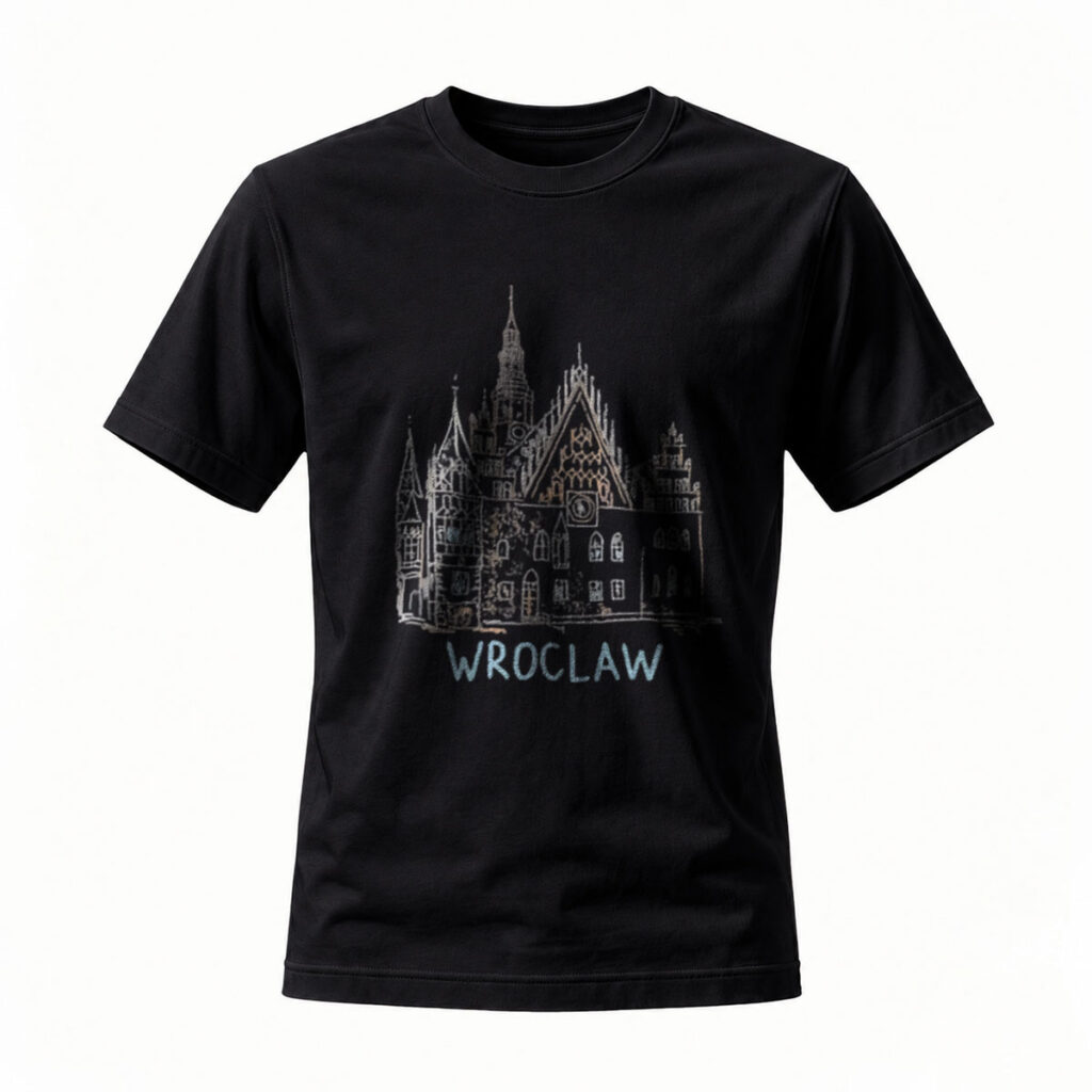 Wroclaw Cathedral Print T-Shirt Men's Women's Casual Wear Gift