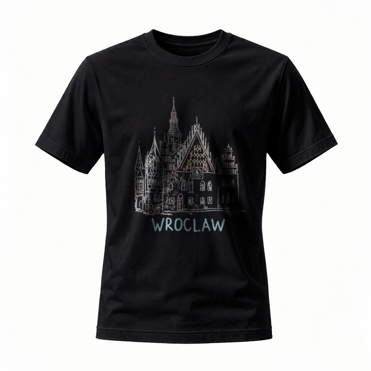 Wroclaw Cathedral Print T-Shirt Men's Women's Casual Wear Gift