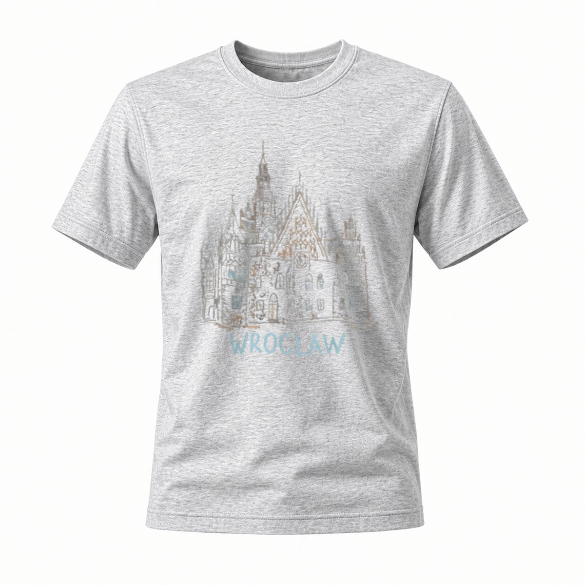 Wroclaw Cathedral Print T-Shirt Men's Women's Casual Wear Gift - Image 3