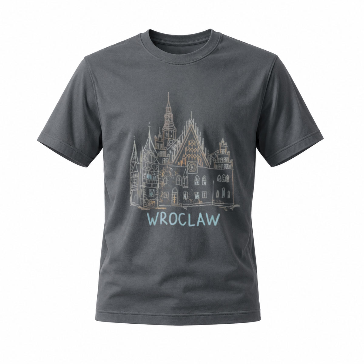 Wroclaw Cathedral Print T-Shirt Men's Women's Casual Wear Gift - Image 6