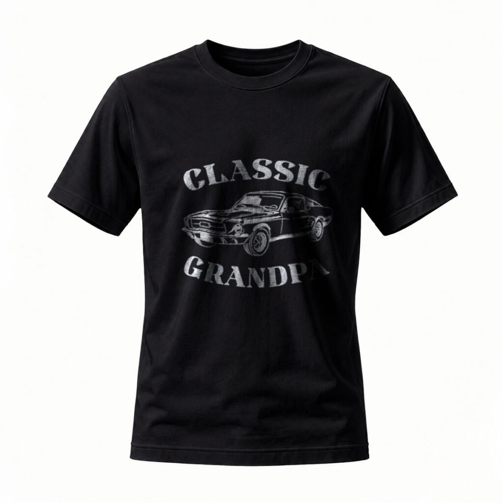 Classic Grandpa Car T-Shirt Men's Casual Vintage Auto Design Gift