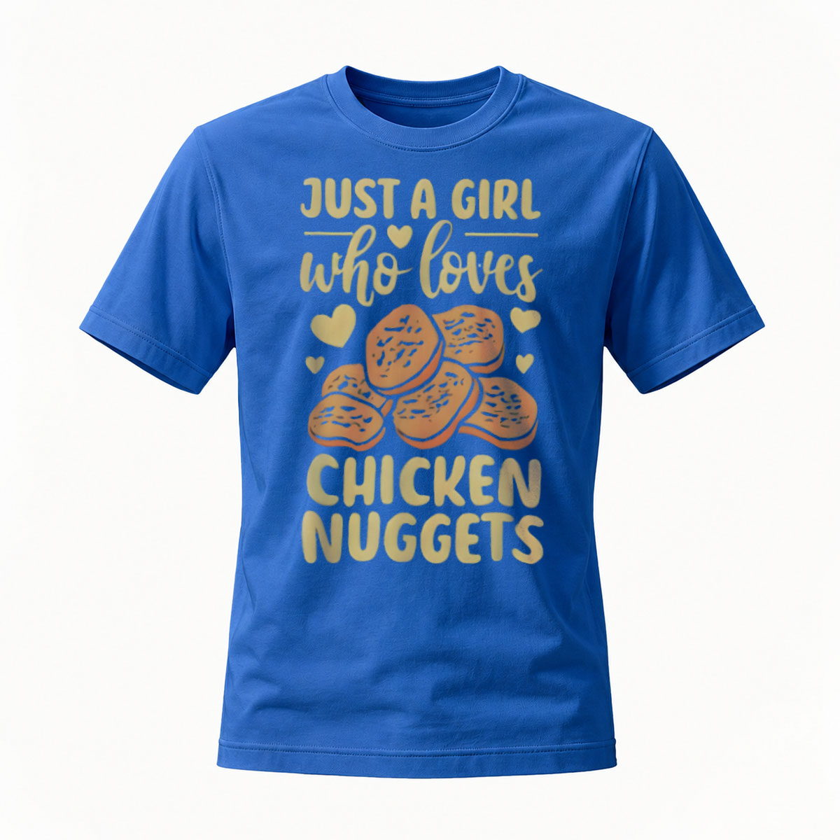Just a Girl Who Loves Chicken Nuggets T-Shirt Women's Casual Fun Food Lover Shirt - Image 4
