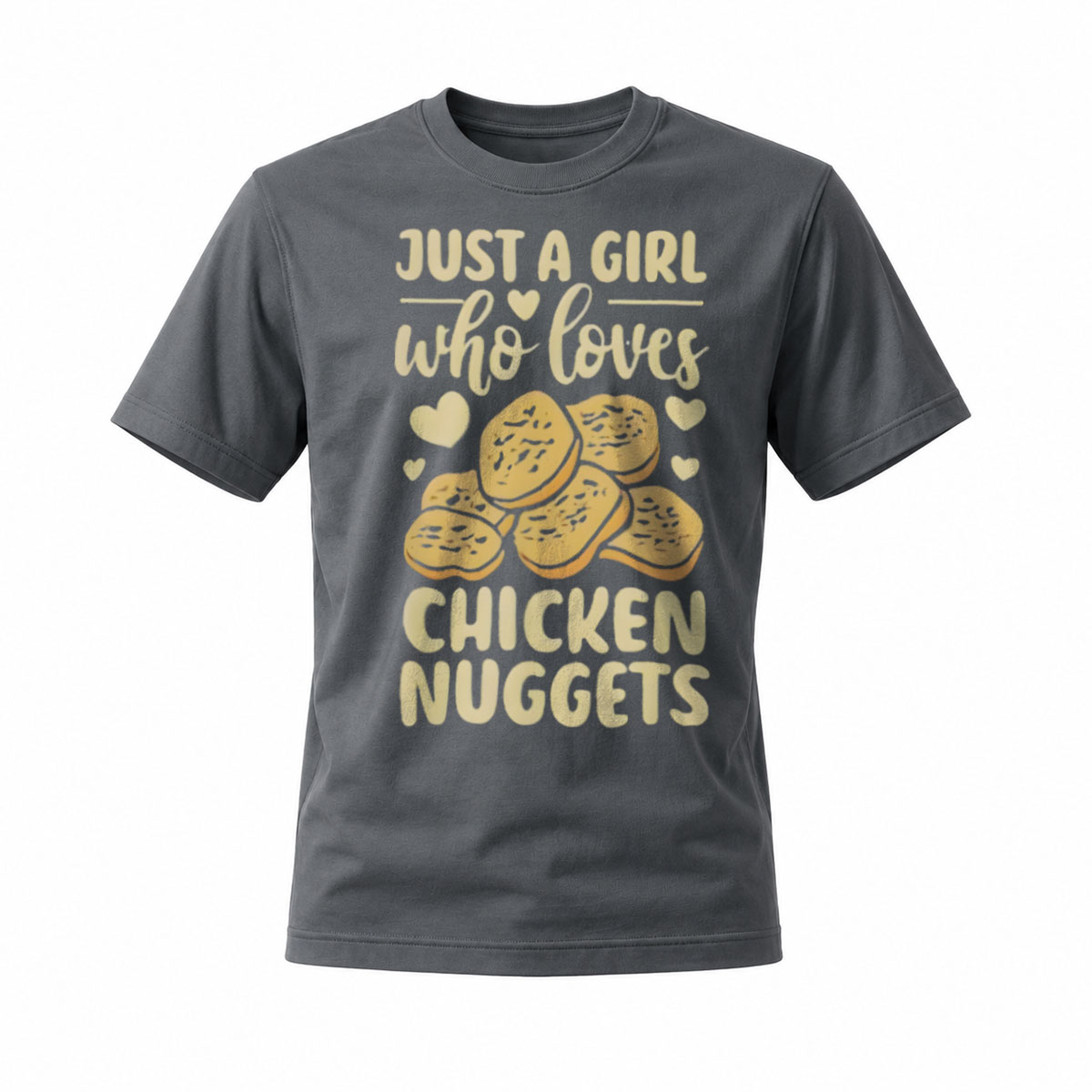 Just a Girl Who Loves Chicken Nuggets T-Shirt Women's Casual Fun Food Lover Shirt - Image 6
