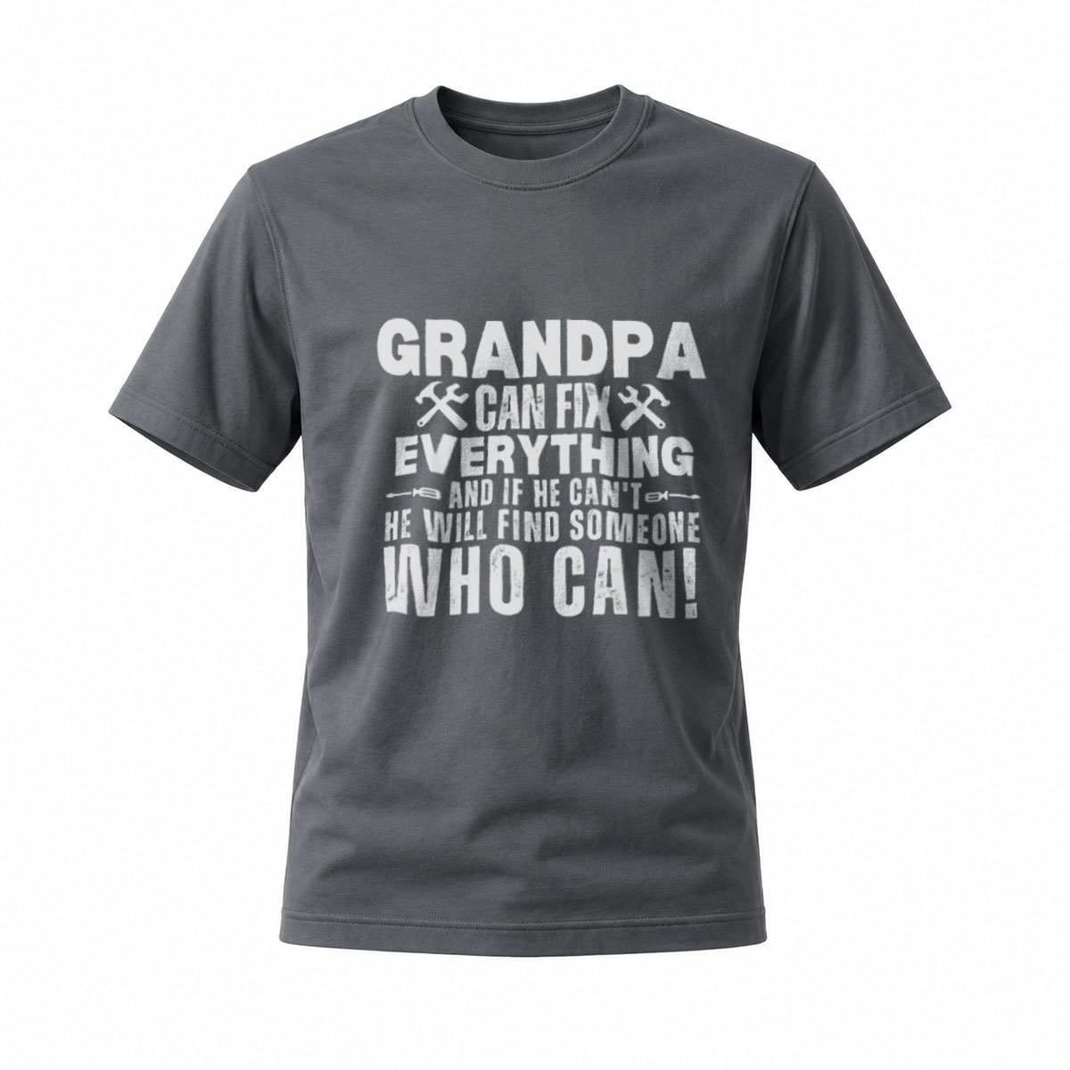 Grandpa Can Fix Everything Men's T-Shirt Gift For Grandfather - Image 6