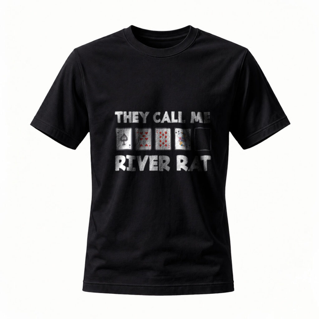 They Call Me River Rat Poker T-Shirt Men's Casual Wear