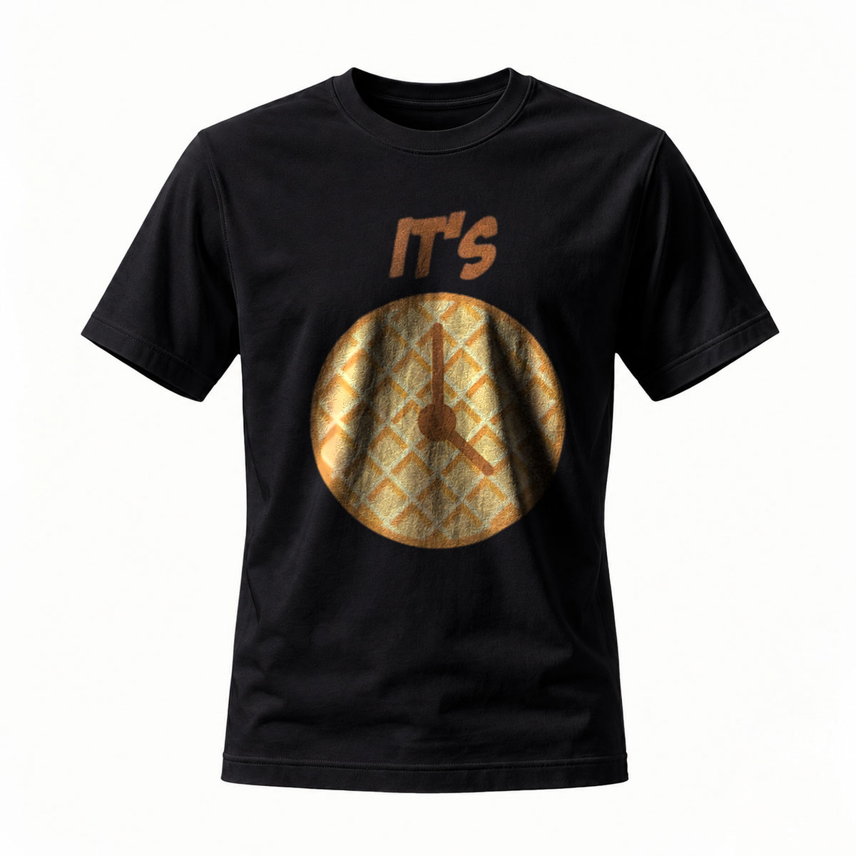 Its Time Waffle Clock Design Men's T-Shirt