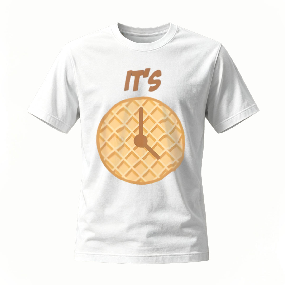 Its Time Waffle Clock Design Men's T-Shirt - Image 2