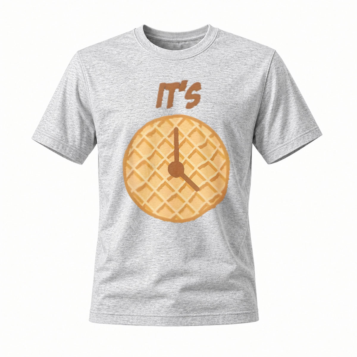 Its Time Waffle Clock Design Men's T-Shirt - Image 3