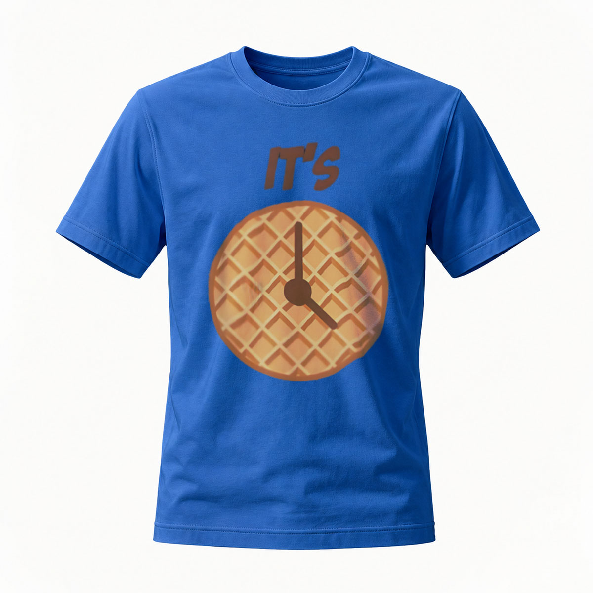 Its Time Waffle Clock Design Men's T-Shirt - Image 4