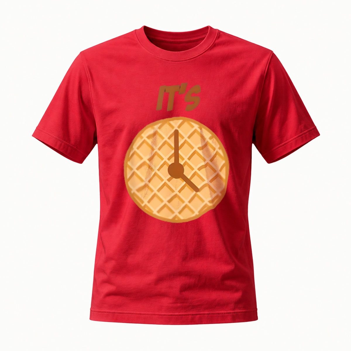 Its Time Waffle Clock Design Men's T-Shirt - Image 5