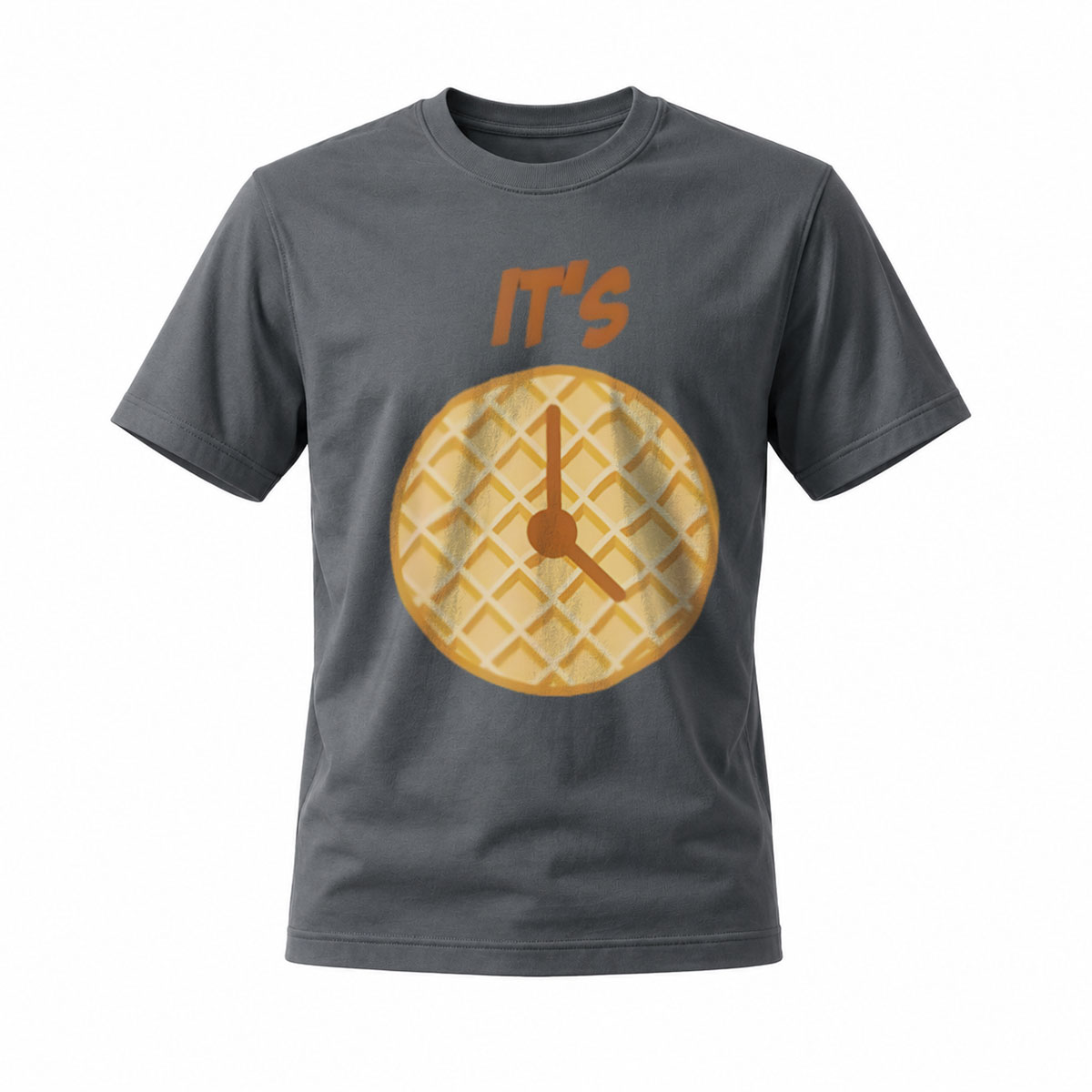 Its Time Waffle Clock Design Men's T-Shirt - Image 6