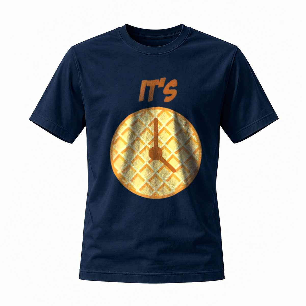 Its Time Waffle Clock Design Men's T-Shirt - Image 7
