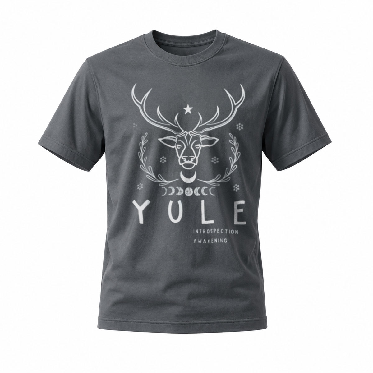Yule Deer Print T-Shirt Men's Holiday Gift Fashion Top - Image 6