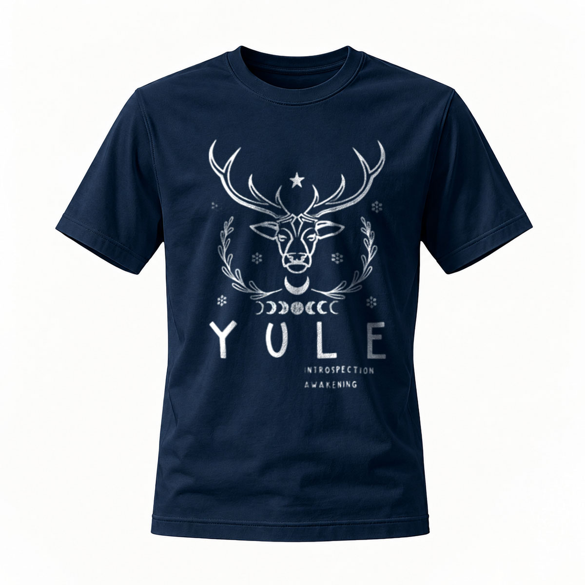 Yule Deer Print T-Shirt Men's Holiday Gift Fashion Top - Image 7