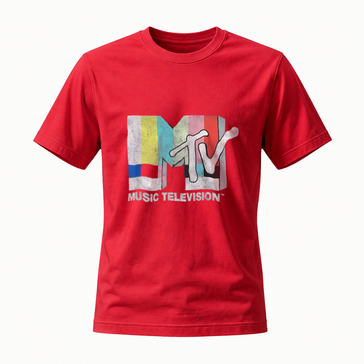 MTV Logo T-Shirt Men's Black Music Television Print Casual Wear - Image 5