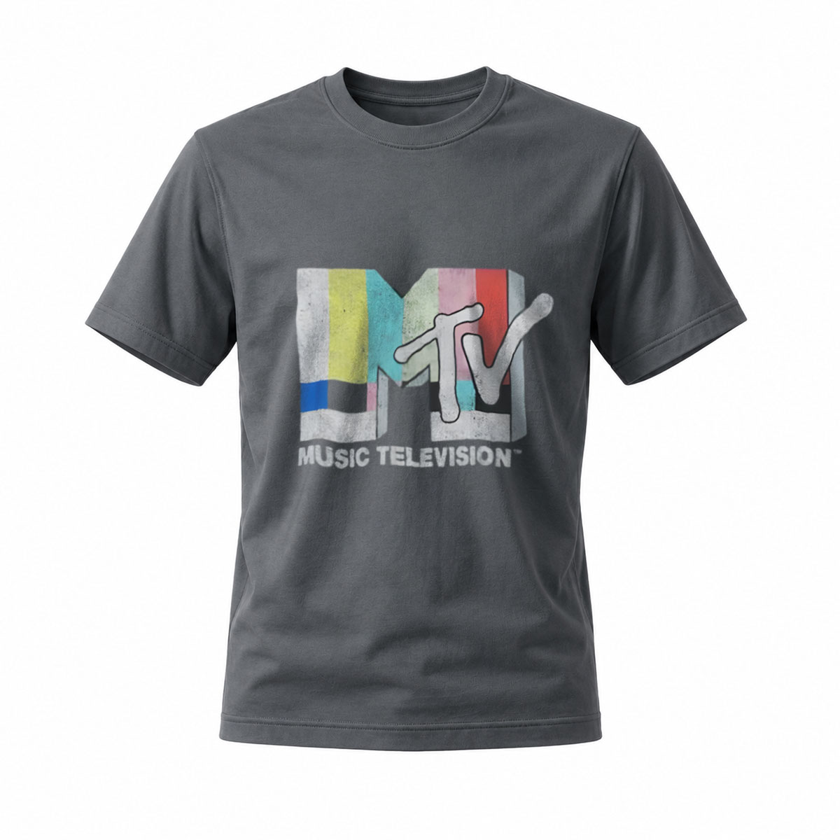 MTV Logo T-Shirt Men's Black Music Television Print Casual Wear - Image 6
