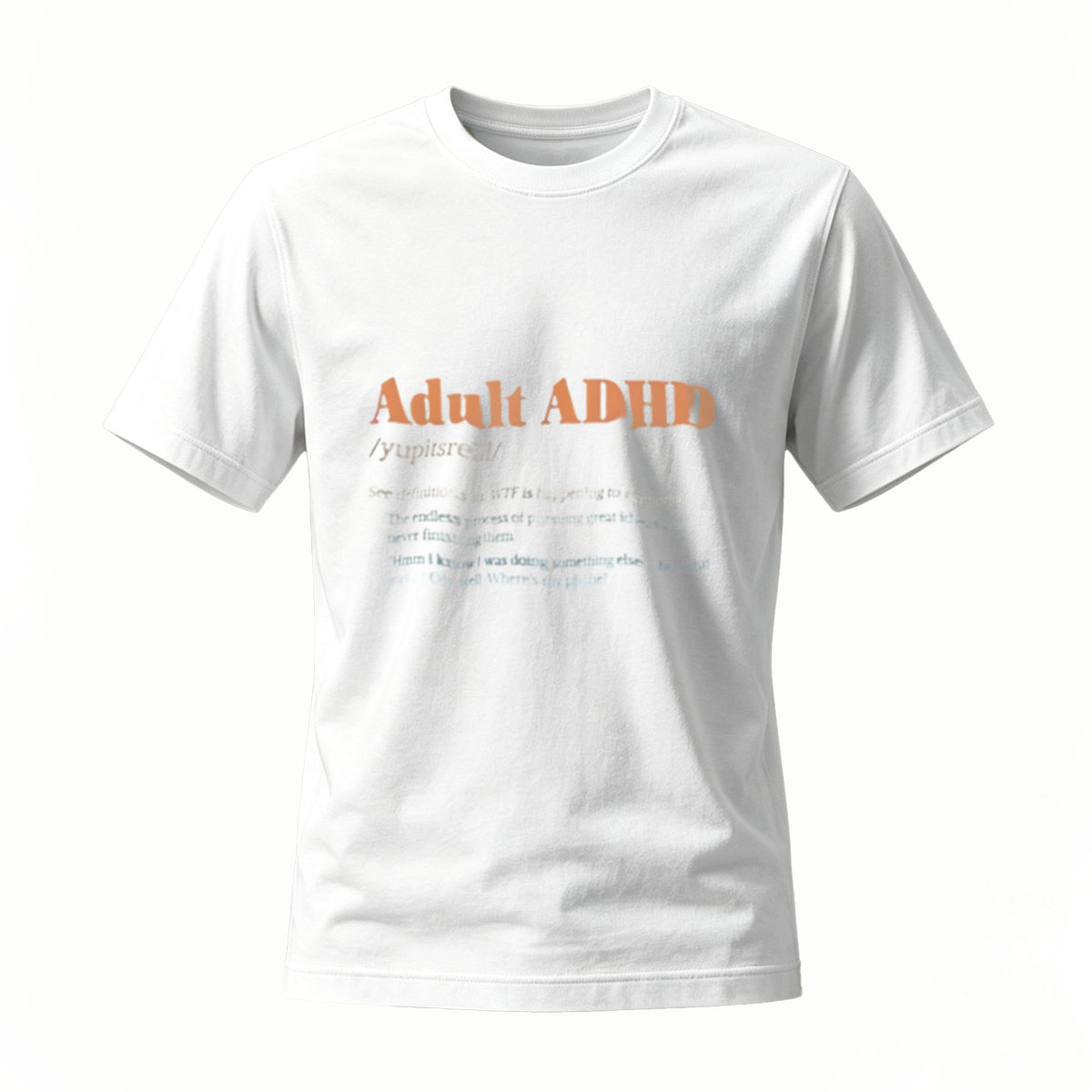 Adult ADHD Definition T-Shirt Men's Women's Funny Gift Wear - Image 2