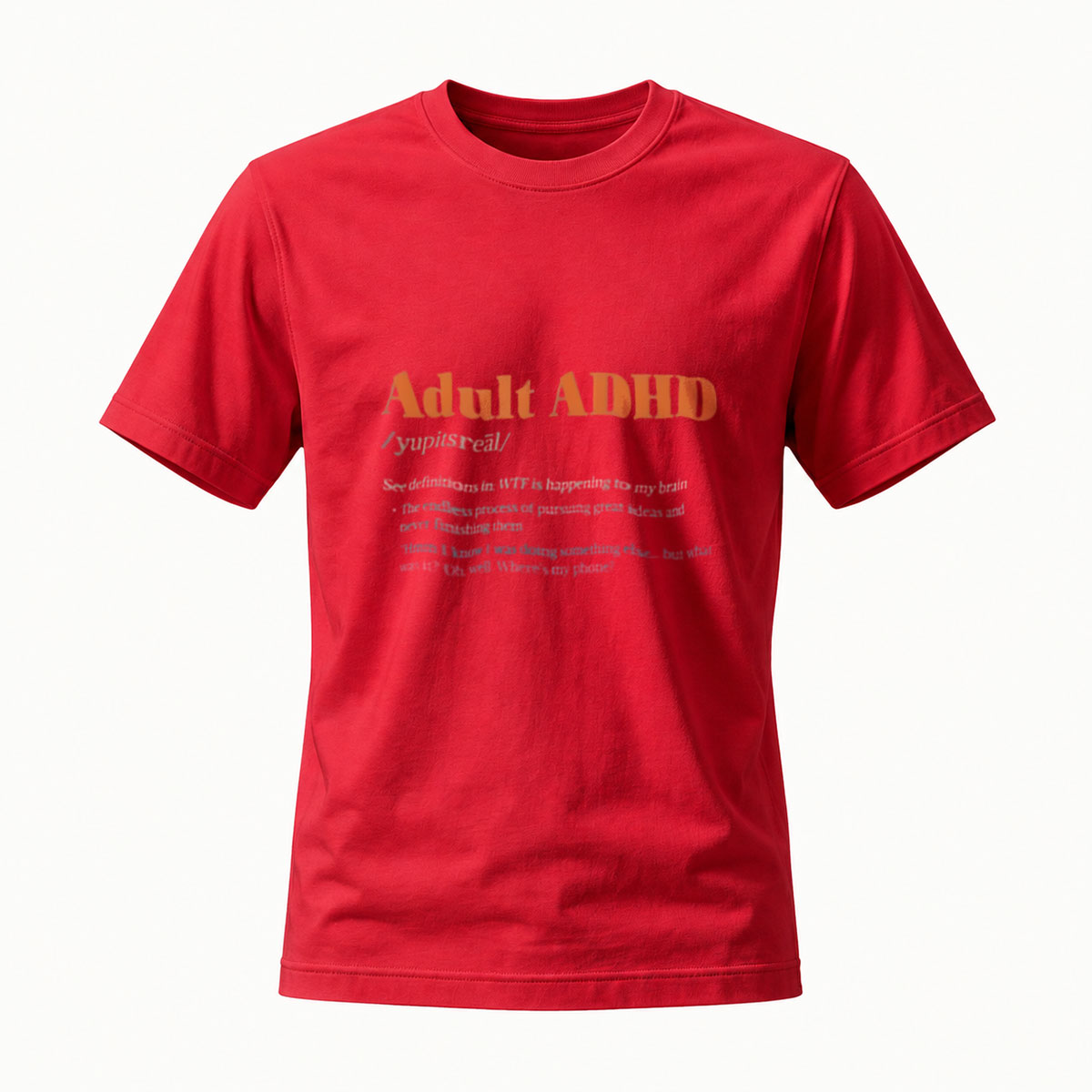 Adult ADHD Definition T-Shirt Men's Women's Funny Gift Wear - Image 5
