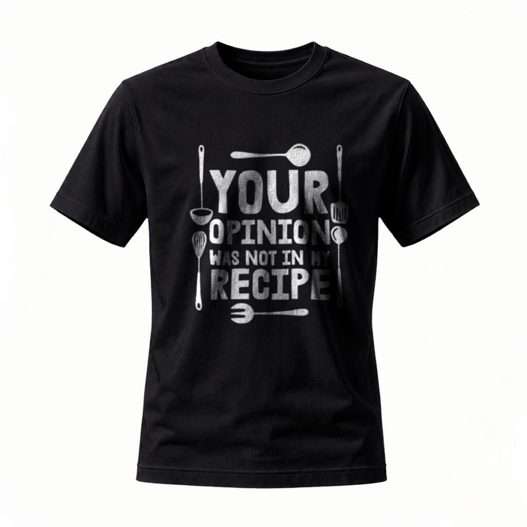 Your Opinion Was Not In My Recipe T-Shirt Men Women Cooking Gift
