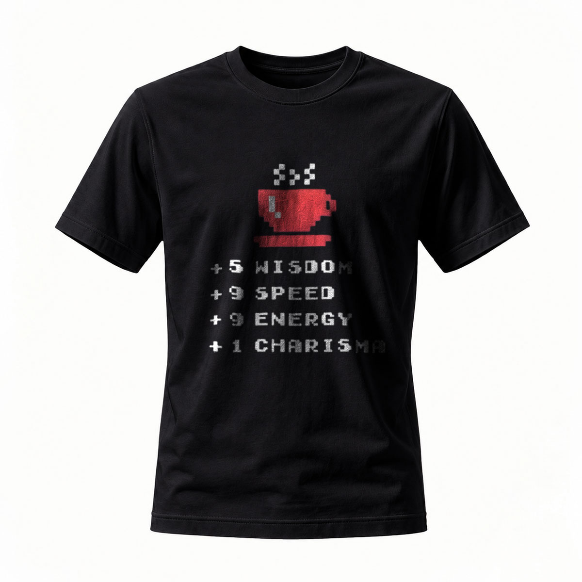 Coffee Power Up T-Shirt Men's Gaming Style Gift Wear