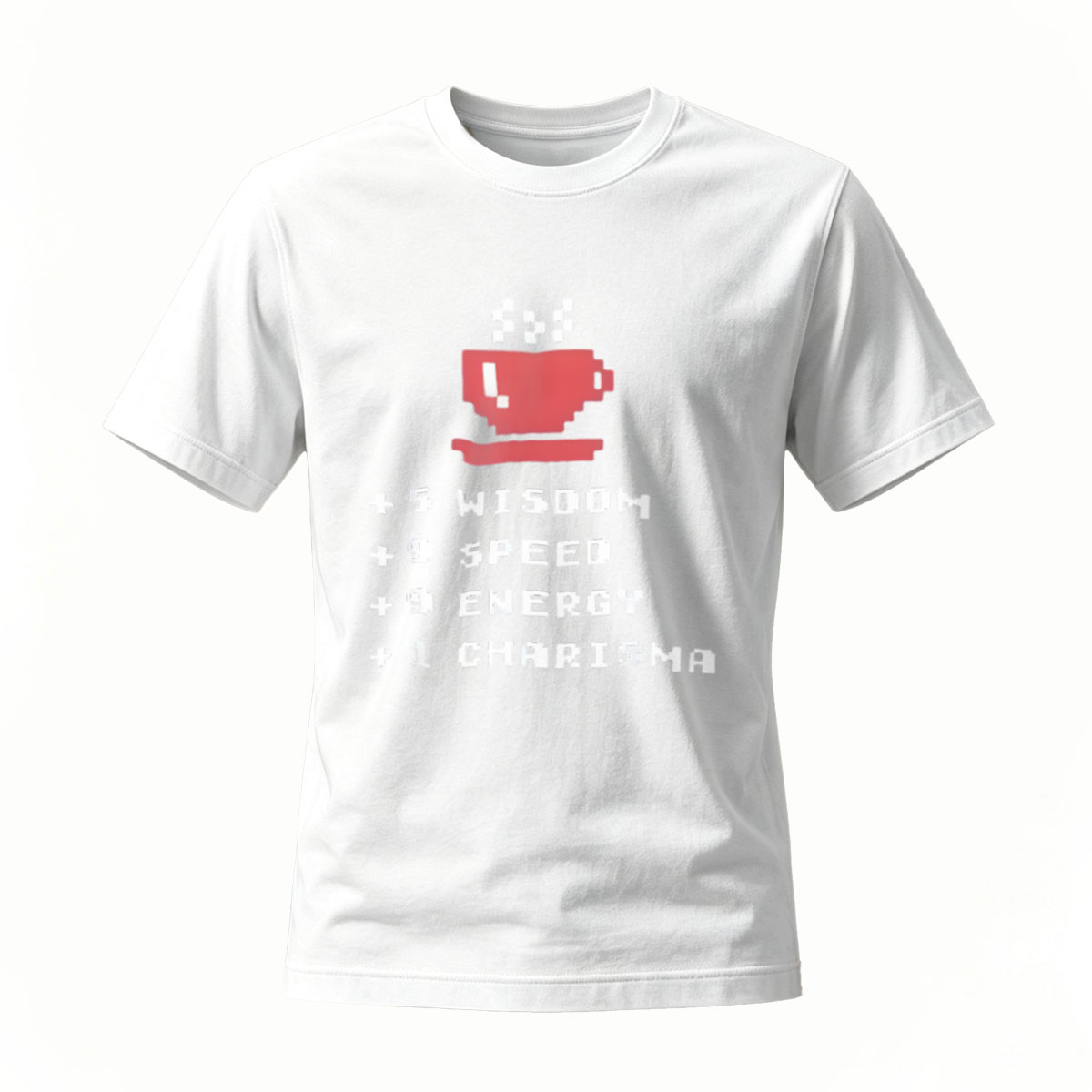 Coffee Power Up T-Shirt Men's Gaming Style Gift Wear - Image 2