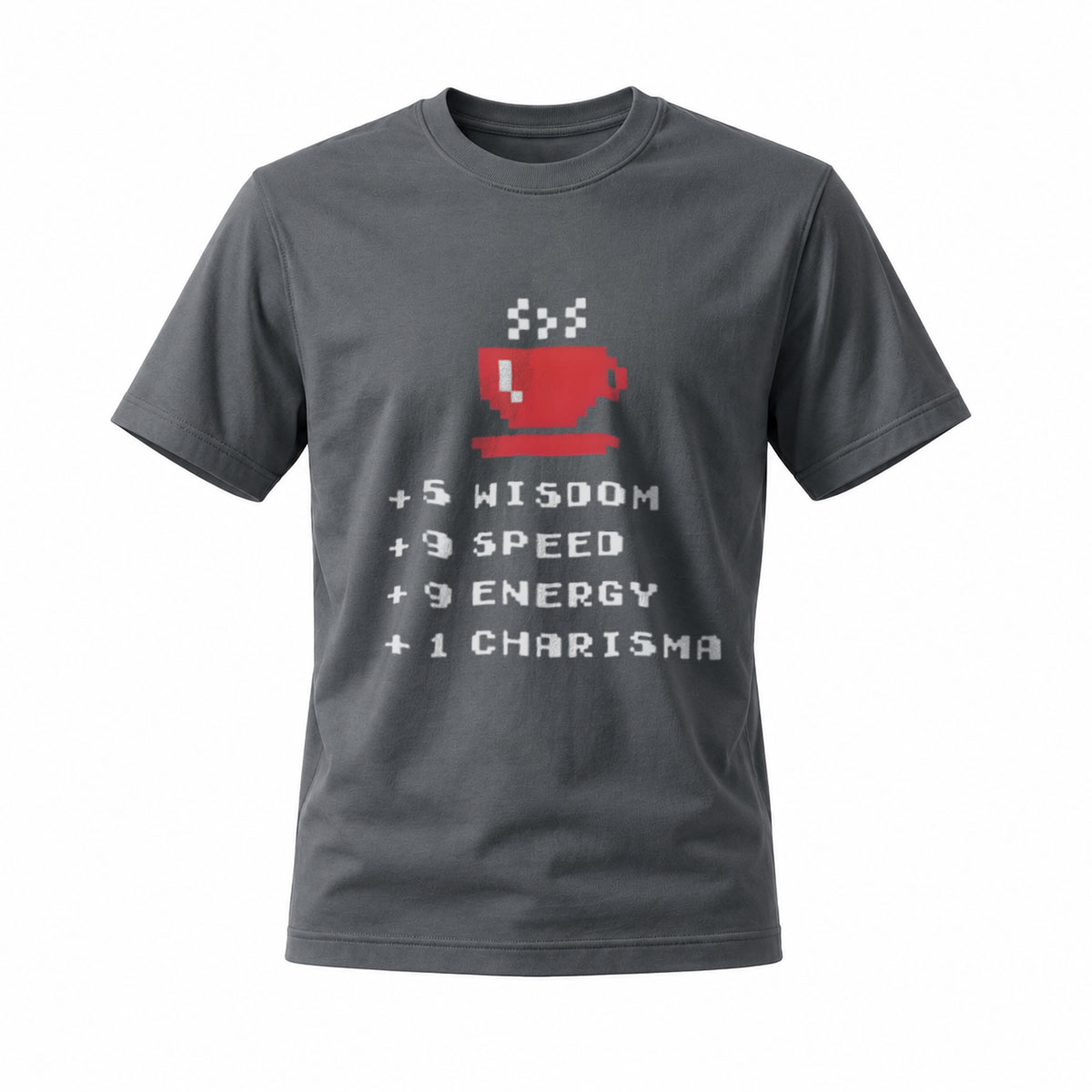 Coffee Power Up T-Shirt Men's Gaming Style Gift Wear - Image 6