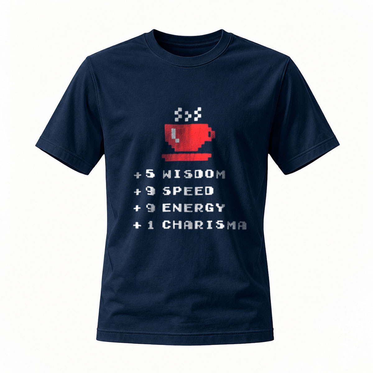 Coffee Power Up T-Shirt Men's Gaming Style Gift Wear - Image 7