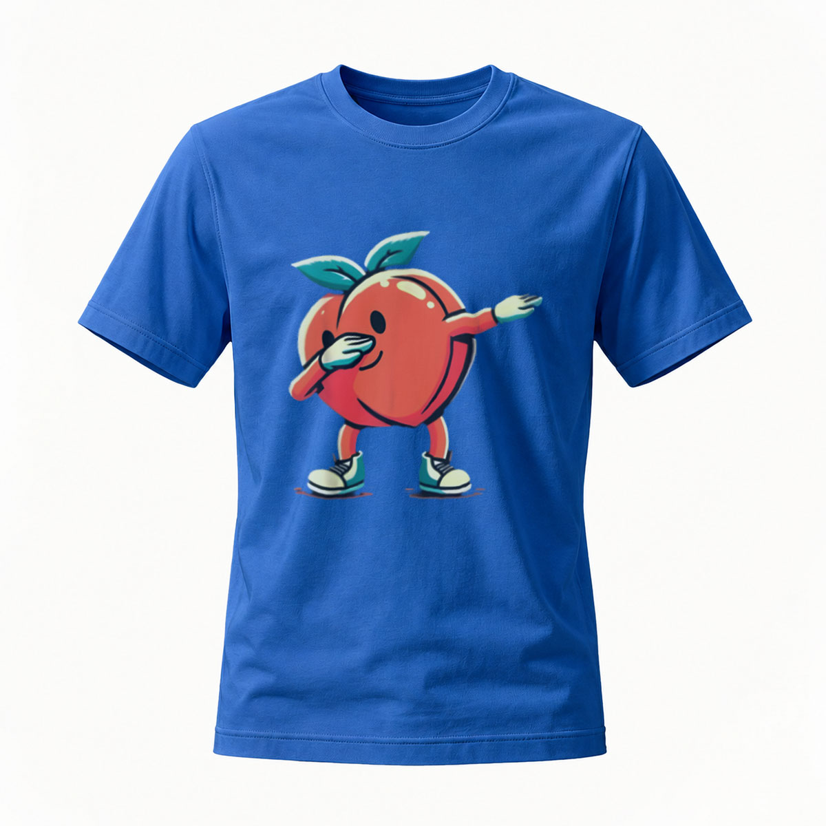 Dancing Peach Fruit T-Shirt Men's Casual Fun Graphic Tee - Image 4