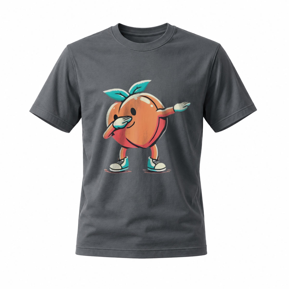 Dancing Peach Fruit T-Shirt Men's Casual Fun Graphic Tee - Image 6