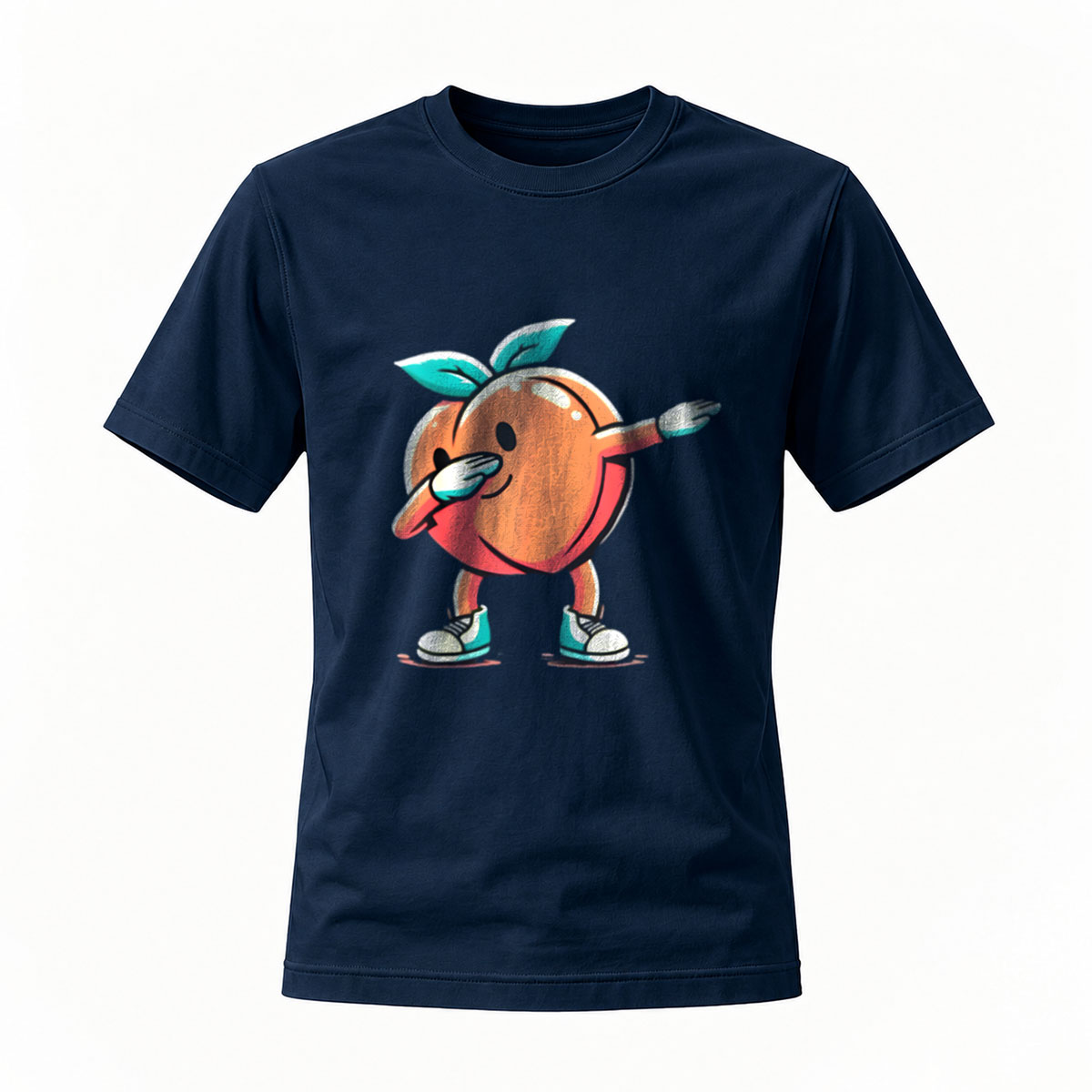 Dancing Peach Fruit T-Shirt Men's Casual Fun Graphic Tee - Image 7