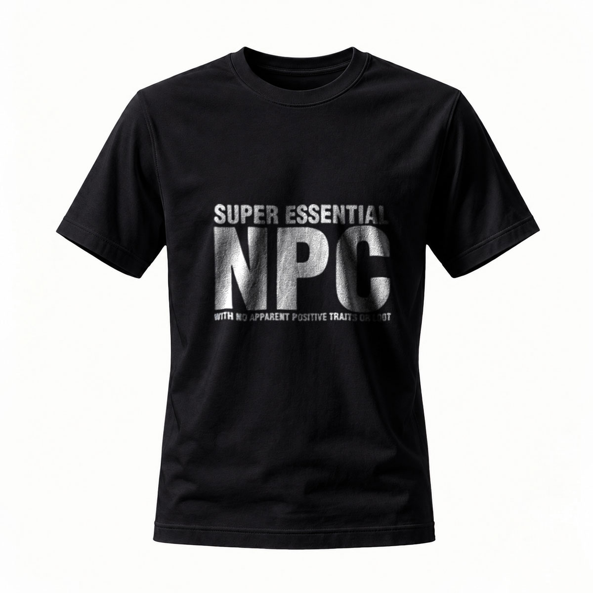 Super Essential NPC T-Shirt Men's Casual Gaming Tee