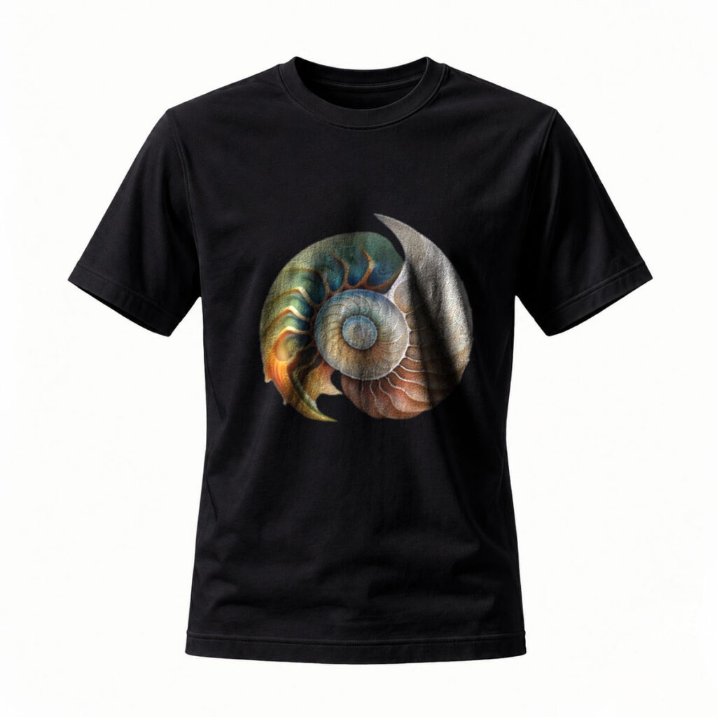 Ammonite Fossil Design Men's T-Shirt Nature Gift