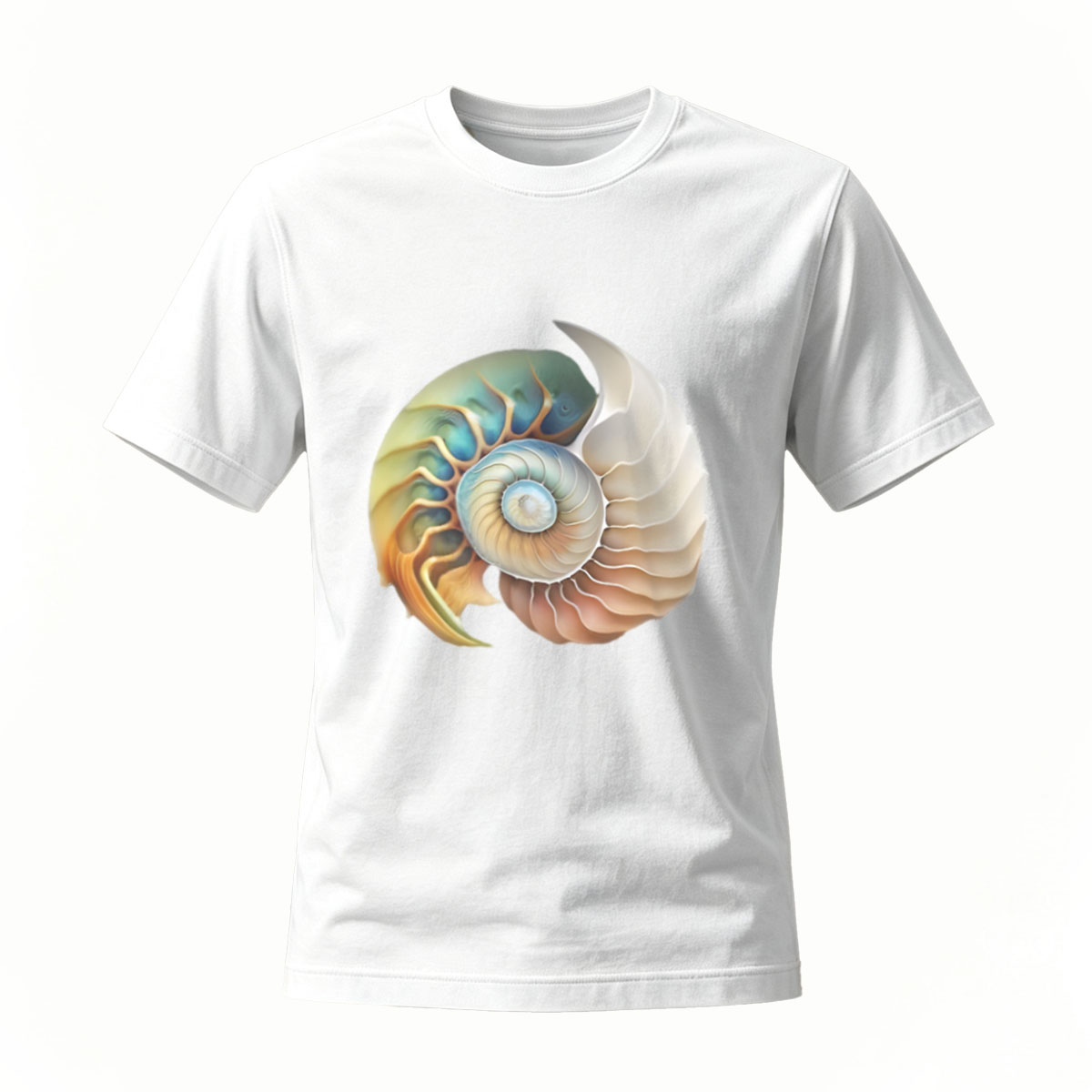 Ammonite Fossil Design Men's T-Shirt Nature Gift - Image 2
