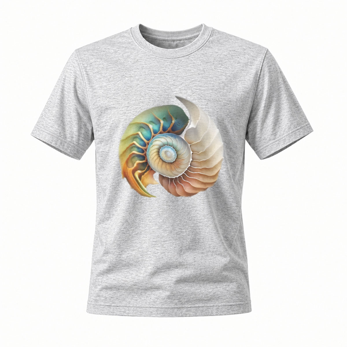 Ammonite Fossil Design Men's T-Shirt Nature Gift - Image 3