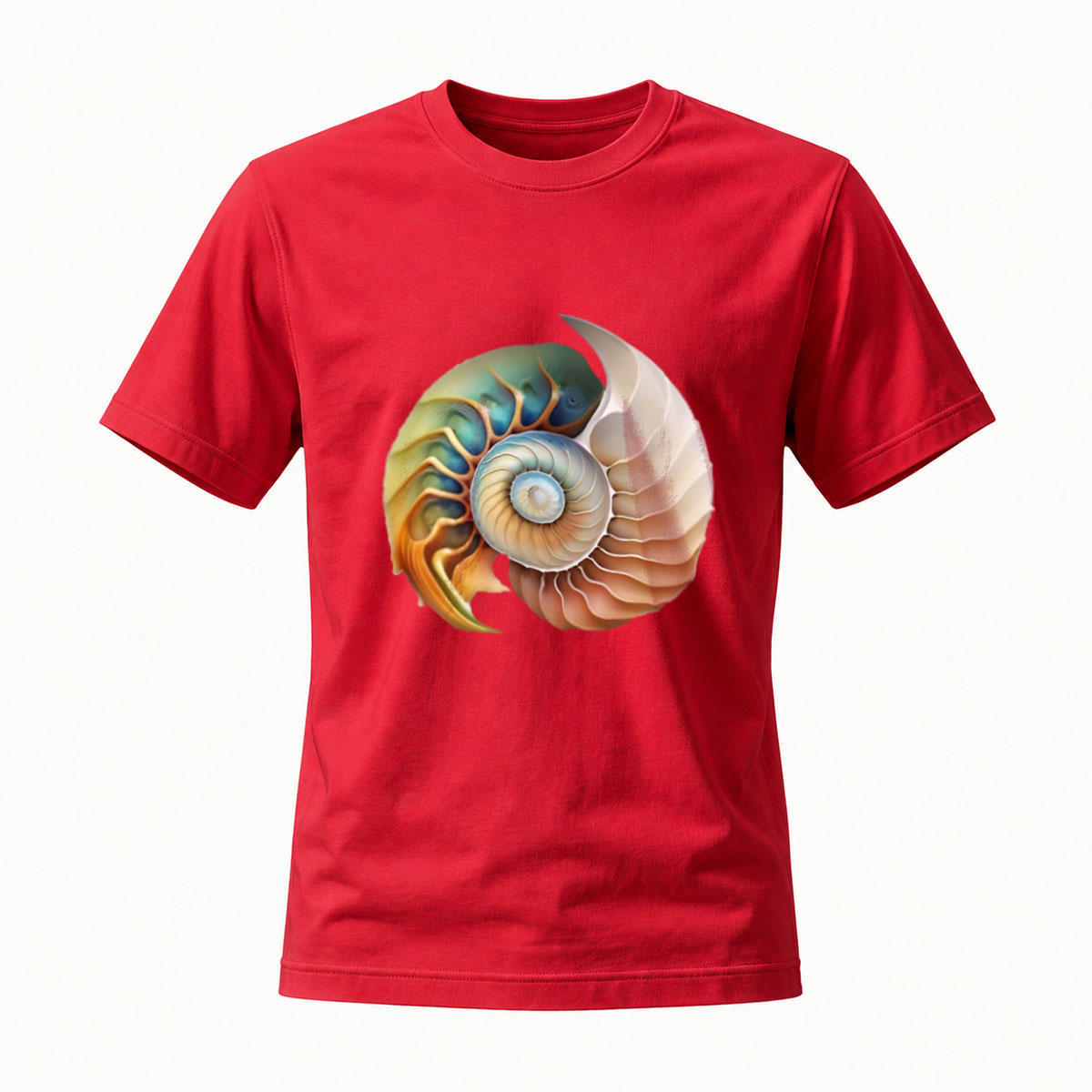 Ammonite Fossil Design Men's T-Shirt Nature Gift - Image 5