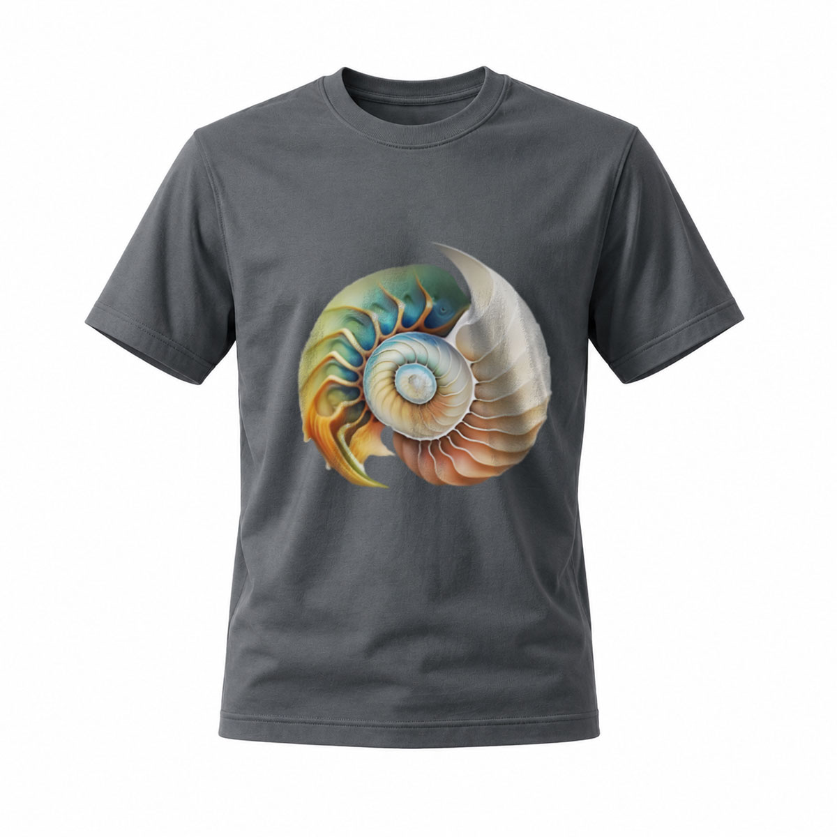 Ammonite Fossil Design Men's T-Shirt Nature Gift - Image 6