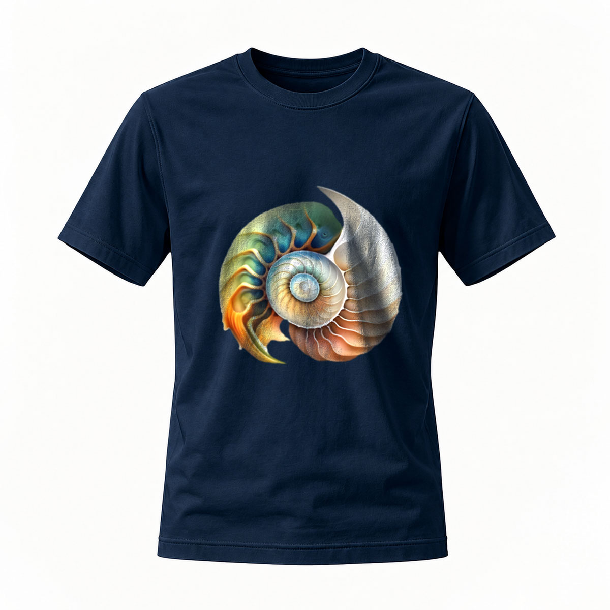 Ammonite Fossil Design Men's T-Shirt Nature Gift - Image 7