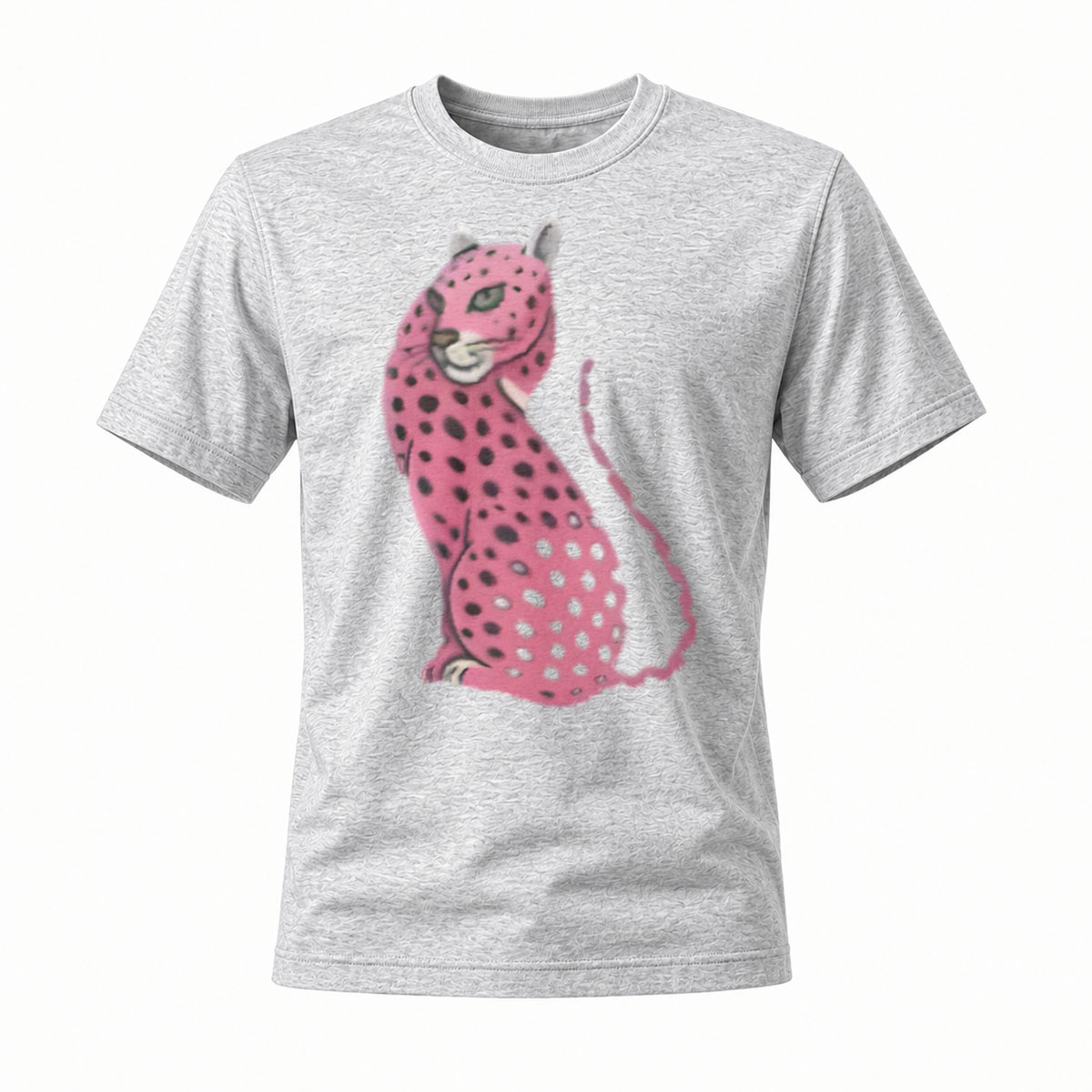 Pink Leopard Print Men's T-Shirt Fashion Gift Wear - Image 3
