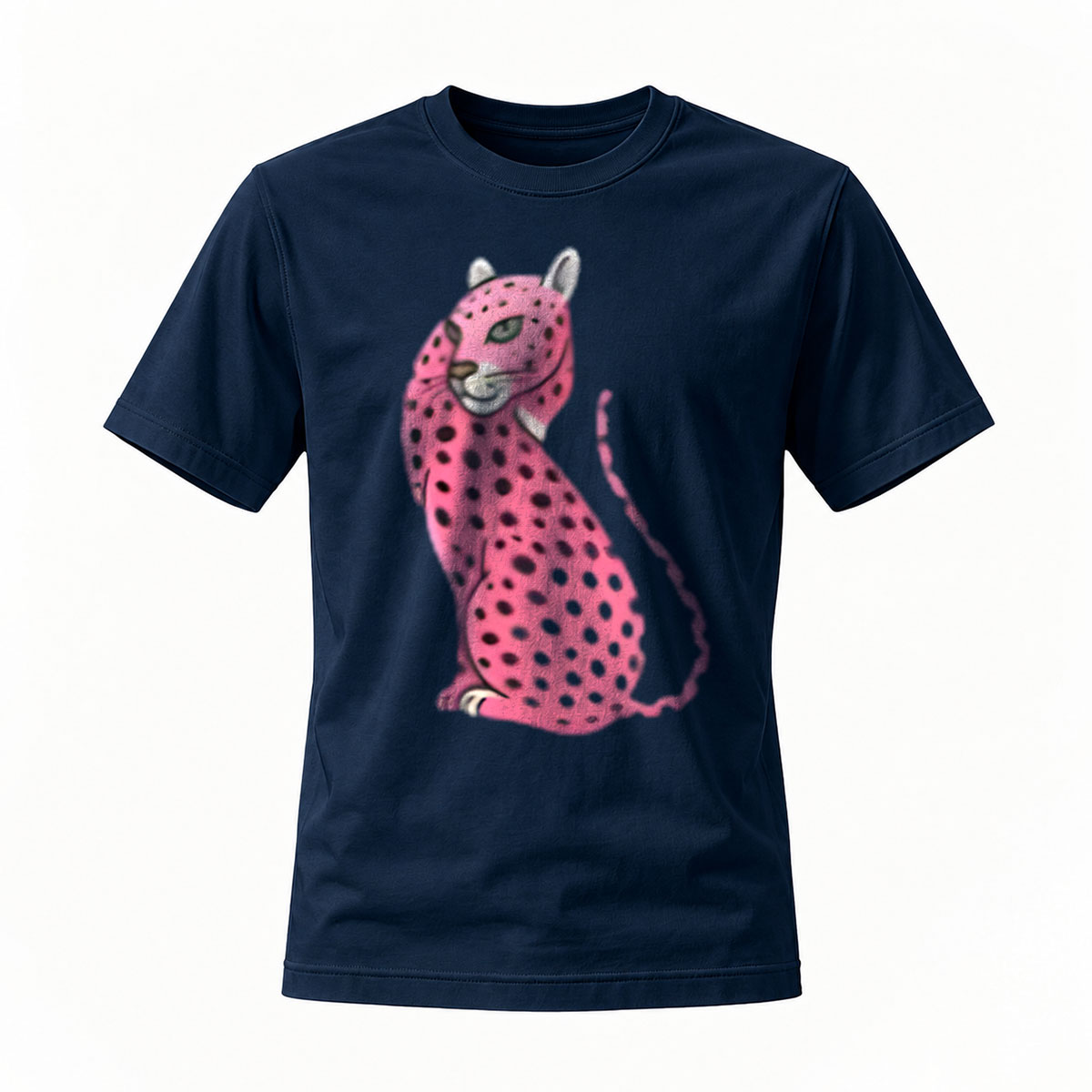 Pink Leopard Print Men's T-Shirt Fashion Gift Wear - Image 7