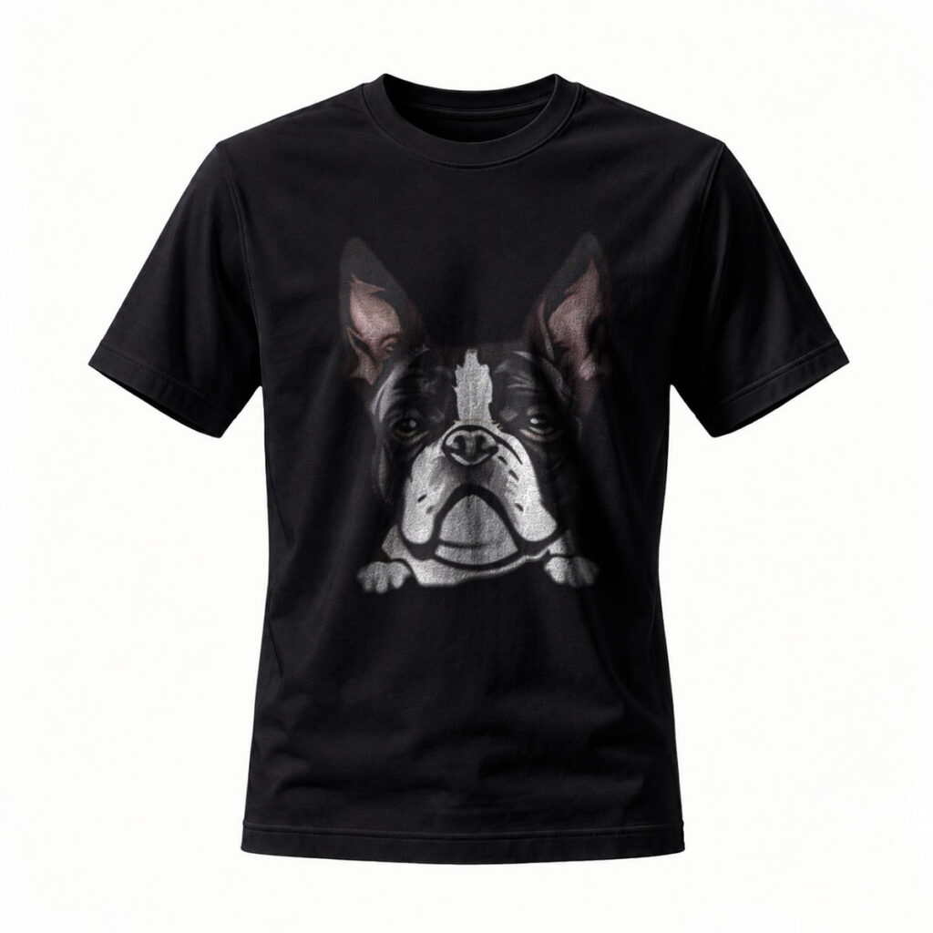 Boston Terrier Dog Print Men's T-Shirt Gift for Pet Lovers