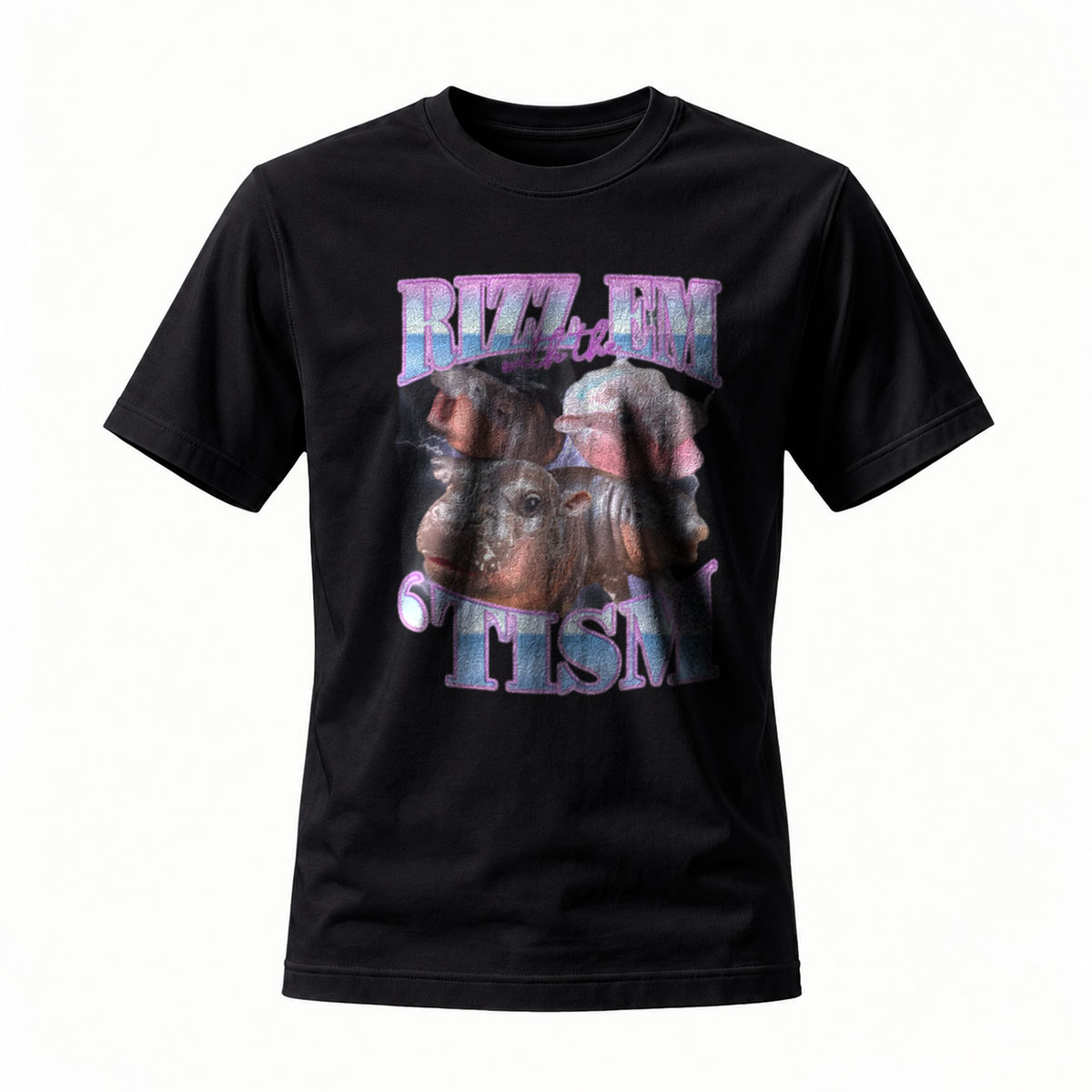 Buzz Em Tism Hippos Graphic Tee Men's Casual Shirt Gift
