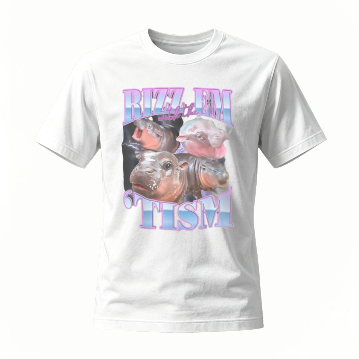 Buzz Em Tism Hippos Graphic Tee Men's Casual Shirt Gift - Image 2