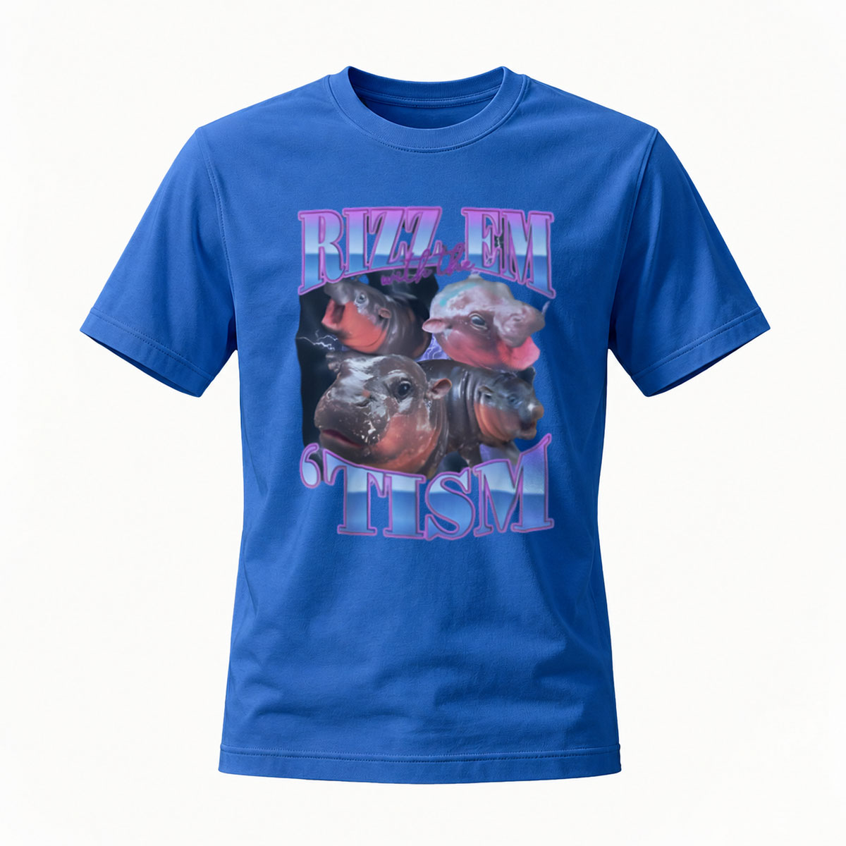 Buzz Em Tism Hippos Graphic Tee Men's Casual Shirt Gift - Image 4