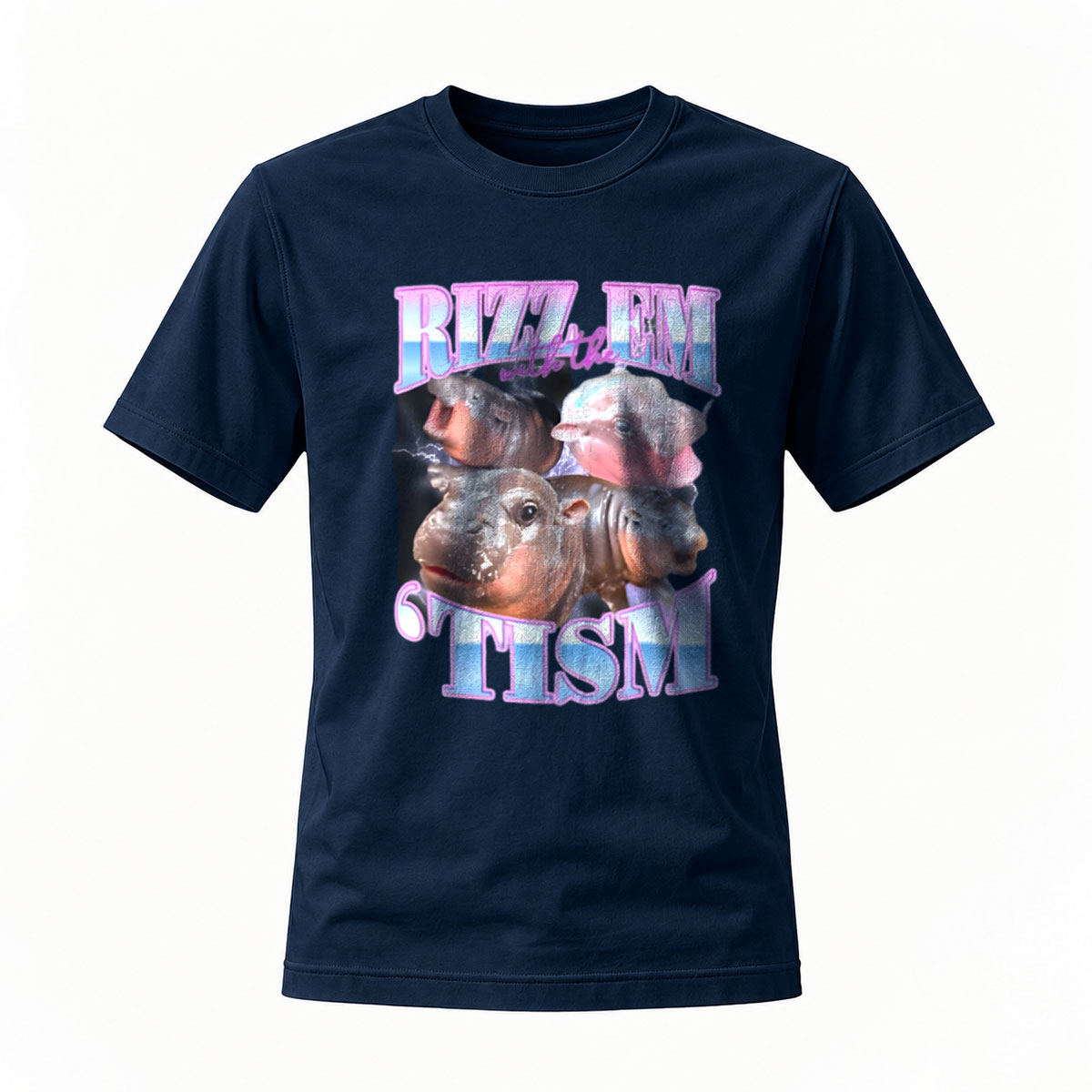 Buzz Em Tism Hippos Graphic Tee Men's Casual Shirt Gift - Image 7