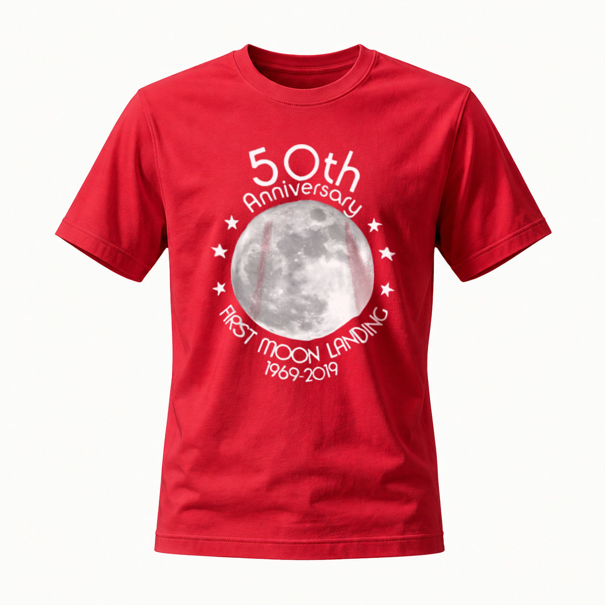 50th Moon Landing Anniversary T-Shirt Men's Women's 1969-2019 - Image 5