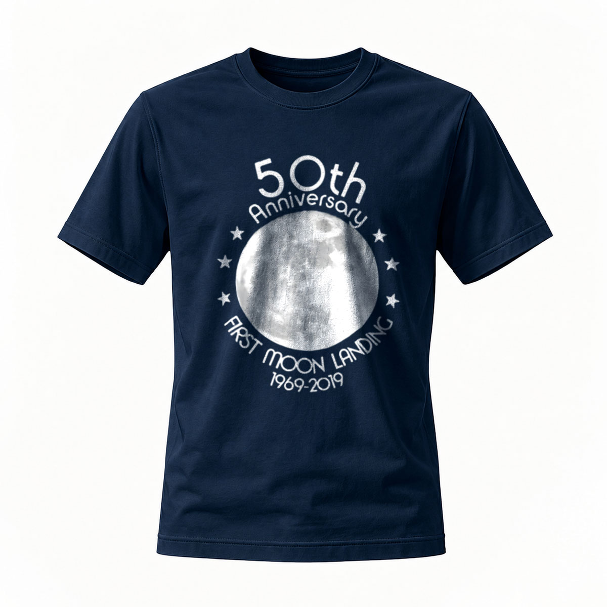 50th Moon Landing Anniversary T-Shirt Men's Women's 1969-2019 - Image 7