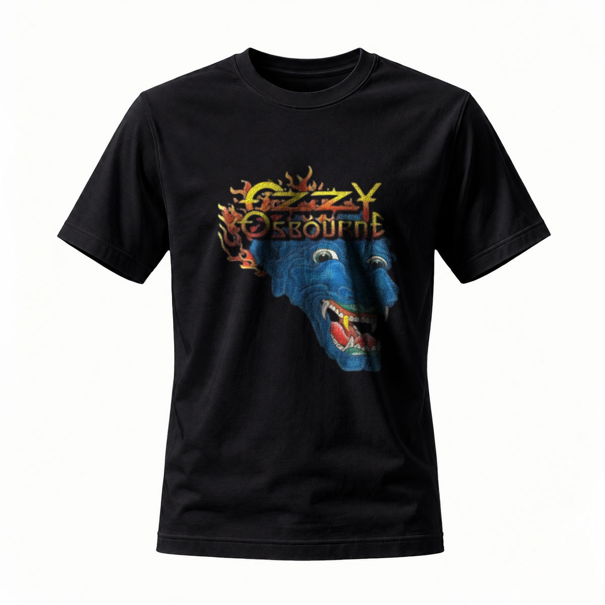 Ozzy Osbourne Blue Demon Head Rock T-Shirt Men's